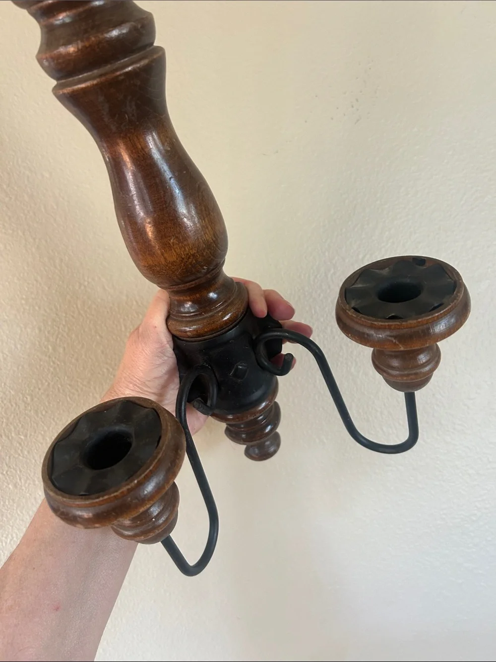 HOMCO Home Interiors Double-Arm Wall Sconces 1970s Set of 2